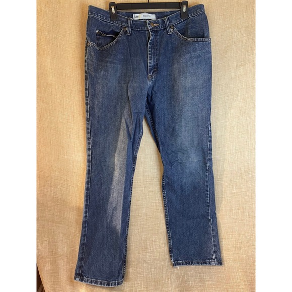 Lee Regular Fit Jeans Classic Relaxed Denim Pants‎ Everyday Wear Size 36x32 - Picture 1 of 8